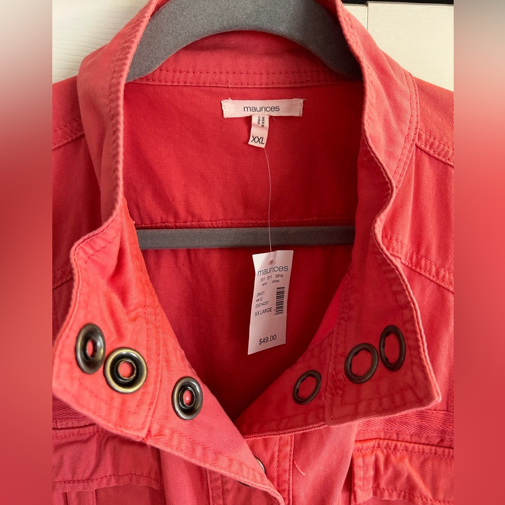Maurices Red Utility Jacket - Picture 4 of 15